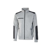 Upower Snug Sudadera Acolchada con Cremallera - Talla XL - Bolsillos con Microfibra, Refuerzos Antiabrasion, Insertos Reflectantes, Proteccion DPI1 - Color Gris Plateado