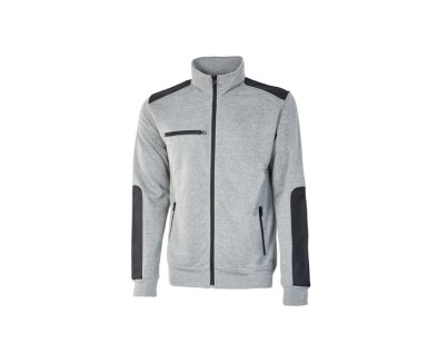 Upower Snug Sudadera Acolchada con Cremallera - Talla XL - Bolsillos con Microfibra, Refuerzos Antiabrasion, Insertos Reflectantes, Proteccion DPI1 - Color Gris Plateado