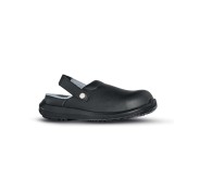 Upower Super O Calzado de Seguridad Bajos con Correa - Talla 38 - Empeine en Microfibra Resistente, Puntal AirToe Composite, Suela Antideslizante, Proteccion SB e a FO SR - Color Negro