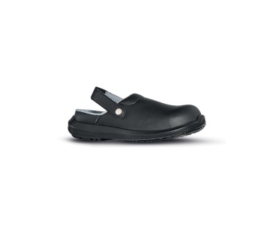 Upower Super O Calzado de Seguridad Bajos con Correa - Talla 38 - Empeine en Microfibra Resistente, Puntal AirToe Composite, Suela Antideslizante, Proteccion SB e a FO SR - Color Negro