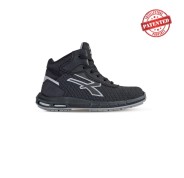 Upower Velar Plus S ESD Zapato Alto de Seguridad - Talla 35 - Puntera AirToe Aluminium, Antipinchazos, Alta Resistencia a la Abrasion, Suela PU/PU High Rebound, Proteccion S3S CI FO SR - Color Gris Oscuro