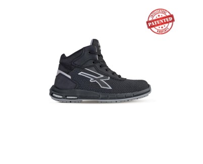 Upower Velar Plus S ESD Zapato Alto de Seguridad - Talla 35 - Puntera AirToe Aluminium, Antipinchazos, Alta Resistencia a la Abrasion, Suela PU/PU High Rebound, Proteccion S3S CI FO SR - Color Gris Oscuro