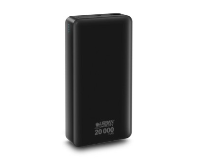 Urban Factory Juicee Max Powerbank 20000mAh - Entrada USB-C - Salida USB-C y USB-A - Color Negro