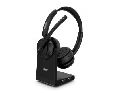Urban Factory Movee Max Auriculares Bluetooth 5.2 - Reduccion Activa de Ruido - Soporte de Carga - Microfono con Reduccion de Ruido Ambiental - Color Negro