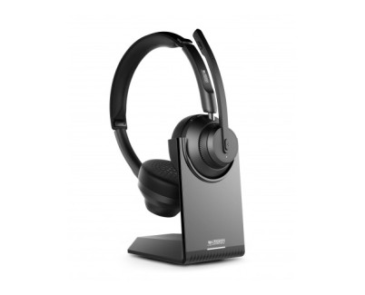 Urban Factory Movee Pro Auriculares Bluetooth 5.2 - Soporte de Carga - Microfono con Reduccion de Ruido Ambiental - Color Negro
