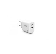 Urban Factory Potencia Cargador USB-C GaN de 65W - 1 Puerto USB-C de 45W + 1 Puerto USB-C de 20W - Color Blanco
