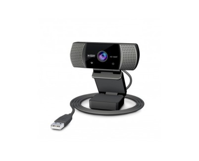 Urban Factory Webee Webcam USB 2Mpx - Full HD 1080P - Enfoque Automatico - Microfono Incorporado - Tapa de Privacidad - Color Negro