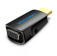 Vention Adaptador Conversor HDMI Macho a VGA Hembra con Audio Jack 3.5mm - Color Negro