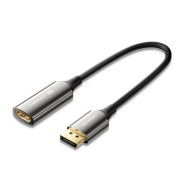 Vention Adaptador Displayport 1.4 8K Macho a HDMI 2.1 8K Hembra - 0.25m - Trenzado - Color Negro