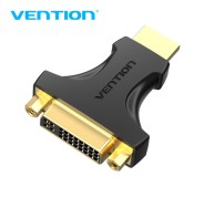 Vention Adaptador HDMI a DVI - Chapado en oro - Direccion dual - Resolucion 1080P@60Hz - Carcasa de PVC - Color Negro