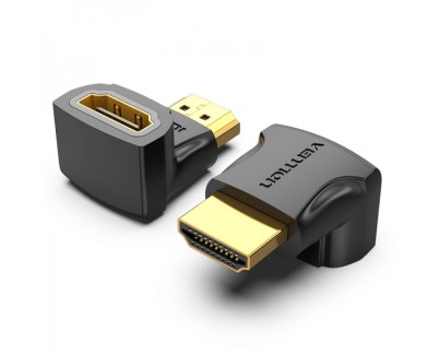 Vention Adaptador HDMI Macho a HDMI Hembra 90º 4K - Color Negro