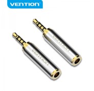 Vention Adaptador Jack 2.5 Macho a Jack 3.5 Hembra - Color Plata