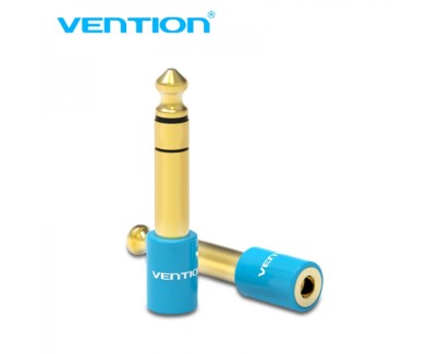 Vention Adaptador Jack 6.5 Macho a Jack 3.5 Hembra - Color Azul