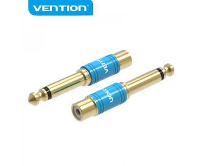 Vention Adaptador RCA Hembra a Jack 6.5 Macho - Color Azul