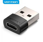 Vention Adaptador USB 2.0 USB-C Macho a USB Hembra - Color Negro