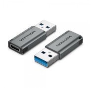 Vention Adaptador USB 3.0 Macho a USB-C Hembra - Color Gris