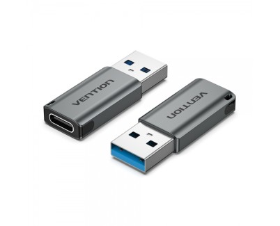 Vention Adaptador USB 3.0 Macho a USB-C Hembra - Color Gris