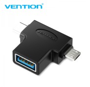 Vention Adaptador USB 3.0 USB-C Macho a MicroUSB Macho - Color Negro