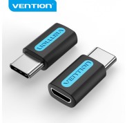 Vention Adaptador USB-C Macho a MicroUSB Hembra - Color Negro