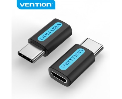 Vention Adaptador USB-C Macho a MicroUSB Hembra - Color Negro