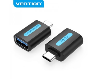 Vention Adaptador USB-C Macho a USB 3.0 A Hembra - Color Negro