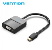 Vention Adaptador USB-C Macho a VGA Hembra - Color Negro