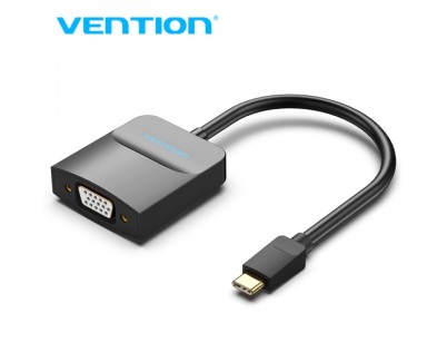 Vention Adaptador USB-C Macho a VGA Hembra - Color Negro