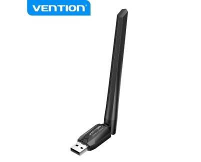 Vention Adaptador USB Wi-Fi AC650 Dual Band - Alta Ganancia - Conexion Estable - Facil Instalacion - Color Negro