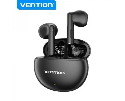 Vention Auriculares Bluetooth 5.3 con Estuche de Carga - 6h Autonomia - ELF 06 - Color Negro