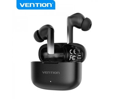 Vention Auriculares Bluetooth 5.3 con Estuche de Carga - 6h Autonomia ELF E04 - Color Negro