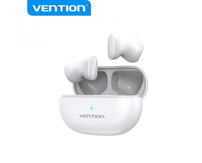 Vention Auriculares Bluetooth 5.3 con Estuche de Carga - 6h Autonomia - Tiny T12 - Color Blanco