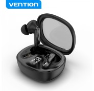 Vention Auriculares Bluetooth 5.3 con Estuche de Carga - 7h Autonomia - LED Display AIR A01 - Color Negro