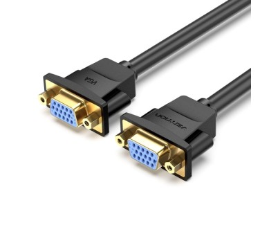 Vention Cable Alargador VGA Hembra a VGA Hembra - 1m - Color Negro