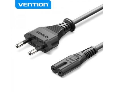 Vention Cable Alimentacion Forma 8 CEE716 Macho a C7 Hembra - 1.8m - Color Negro