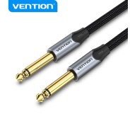 Vention Cable Audio 6.5mm 1.5m - Conectores TS macho - Niquelado - Conductor de cobre esmaltado - Color Gris