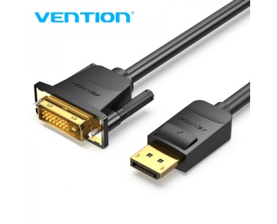 Vention Cable Conversor Displayport Macho a DVI Macho - 1m - Color Negro