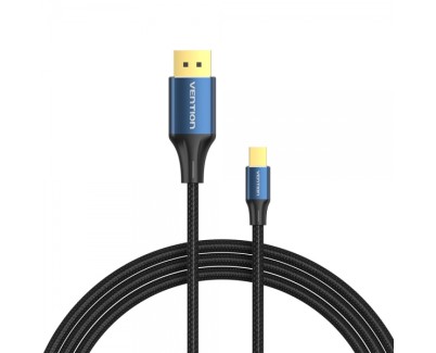 Vention Cable Conversor DisplayPort Macho a Mini DisplayPort Macho 1.4 8K - 2m - Color Negro y Azul