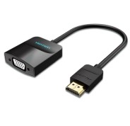 Vention Cable Conversor HDMI Macho a VGA Hembra - Full HD - ARC - Puerto de Audio 3.5mm - Longitud 0.15m - Conectores Chapados en Oro - Color Negro