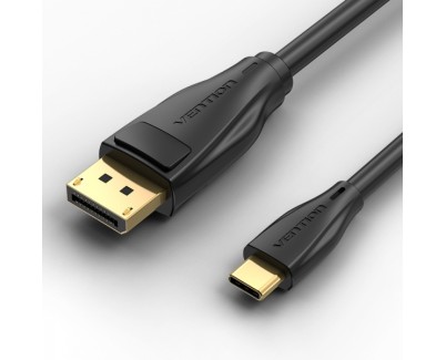 Vention Cable Conversor USB-C Macho a Displayport Macho - 1m - Color Negro