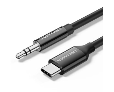Vention Cable DAC de Audio - Longitud 1.5m - Jack 3.5mm - USB-C - Color Negro