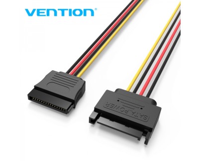 Vention Cable de Alimentacion Extension SATA 15P - 0.3m - Color Negro