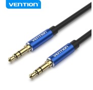 Vention Cable de Audio Estereo - Contactos Dorados - Carcasa de Aluminio - Cable 3m - Color Azul