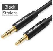 Vention Cable de Audio Estereo - Longitud 1.5m - Jack 3.5mm - Jack 2.5mm - Conectores Chapados en Oro - Color Negro