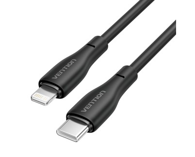 Vention Cable de Carga USB-C/Lightning - TPE Duradero - Transferencia 480Mbps - Alimentacion 3A - Potencia 27W - Color Negro