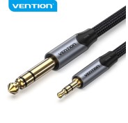 Vention Cable de Conexion Stereo - Jack 3.5mm a Jack 6.3mm - Contactos Dorados - Hilo de Cobre Estañado - Aislamiento PVC - Color Gris