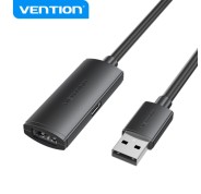 Vention Cable de Extension Activo USB 2.0 - Transferencia 480 Mbps - Conexion Estable - Color Negro