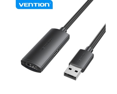 Vention Cable de Extension Activo USB 2.0 - Transferencia de Datos 480 Mbps - Conexion Estable - Construccion Duradera - Color Negro