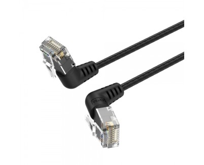 Vention Cable de Red UTP RJ45 Slim Cat.6A Cabeza Rotatoria 360º Angulo Recto - 0.5m - Color Blanco