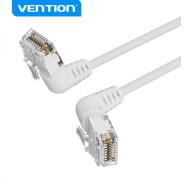 Vention Cable de Red UTP RJ45 Slim Cat.6A Cabeza Rotatoria Angulo 360º Recto - 1.5m - Color Blanco