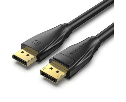 Vention Cable Displayport 1.4 8K - Longitud 10m - Recubrimiento en PVC - Conectores Chapados en Oro - Color Negro